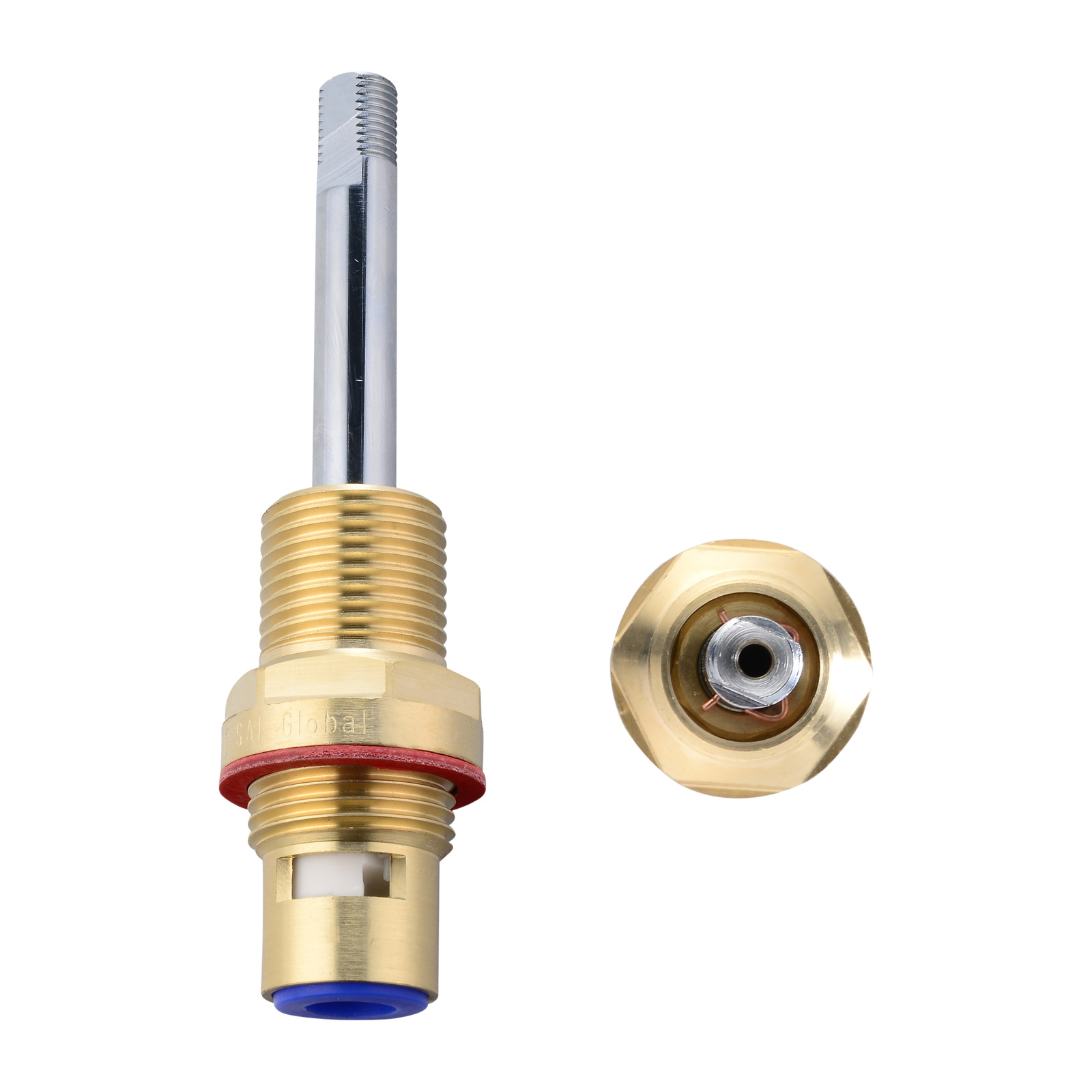 1/4 Turn Clockwise Chrome Plate Ceramic Disc Wall Spindle Shaw & Mason