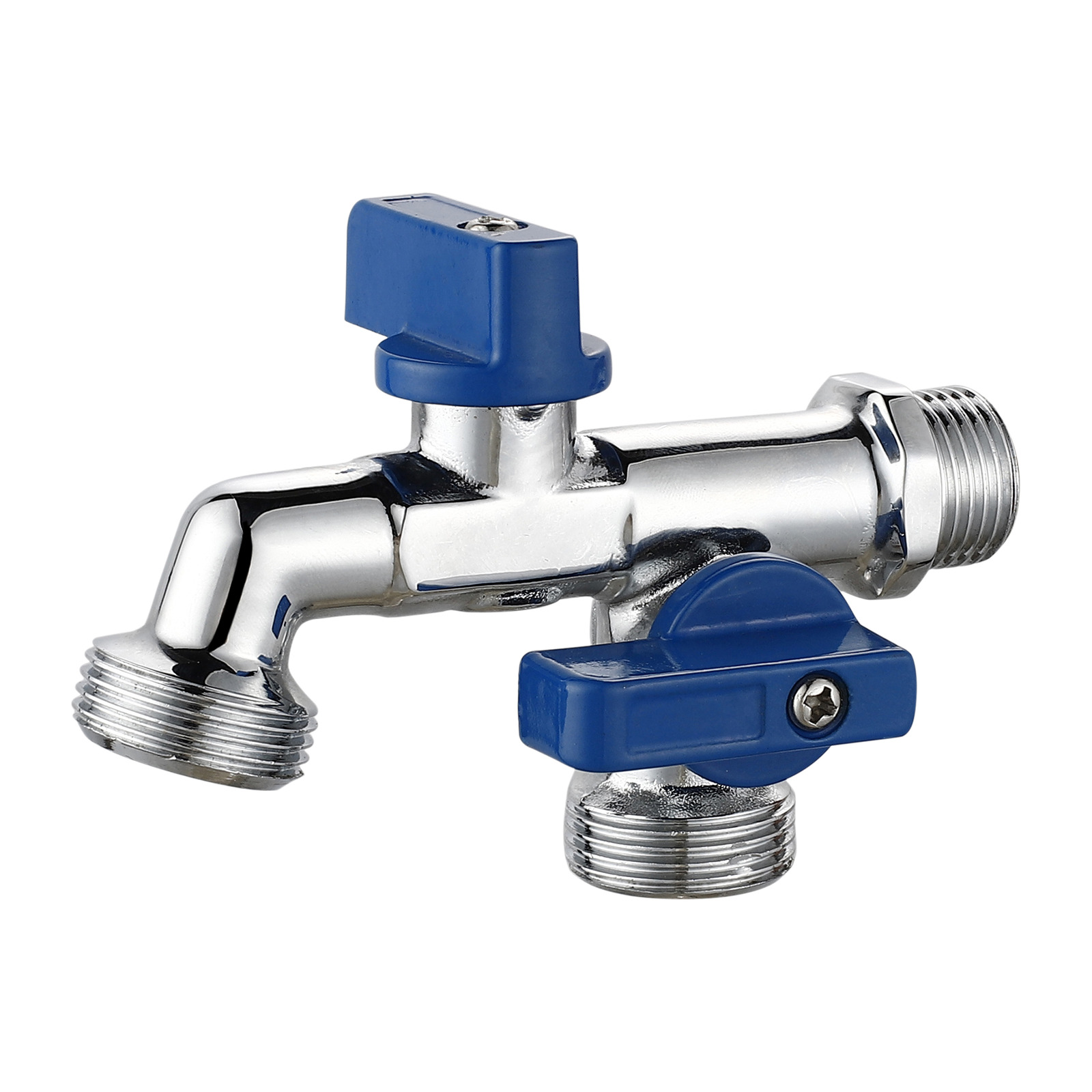 15mm Chrome Plated Male Dual Garden Tap Enduraseal